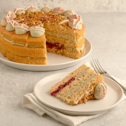 PRE ORDER - Pistachio Cherry & Honey Cake (14 Portions) Pre-cut