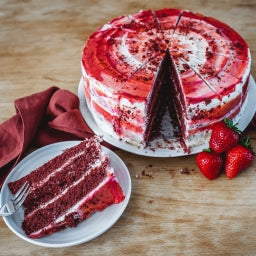 PRE ORDER -Triple Layer Red Velvet Cake (16 pre-portioned)