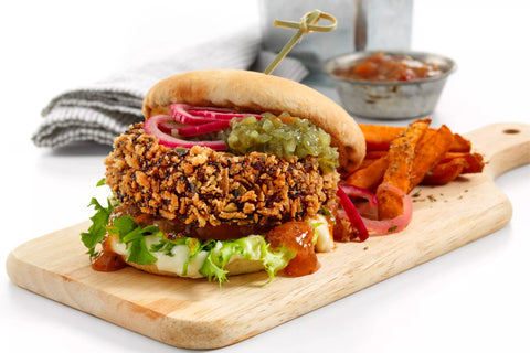 Frozen Red pepper and quinoa burgers 130g x 24 pack