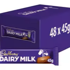 CADBURY DAIRY MILK CHOCOLATE BAR 45G X 48