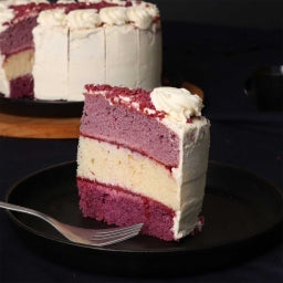 PRE ORDER -Triple Layer Cherry & Vanilla Cake (16 pre-portioned