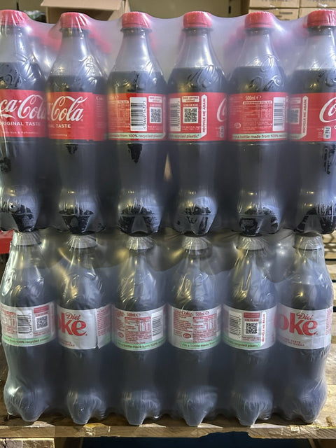 MULTIBUY - Coke 500ml x 24 pack AND Diet Coke 500ml x 24 pack.