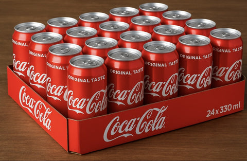 24 x 330ml Coca - Cola Cans GB. Only £12.20 per case