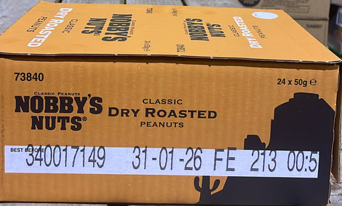Nobbys Nuts dry roasted nuts 24 pack x 50g