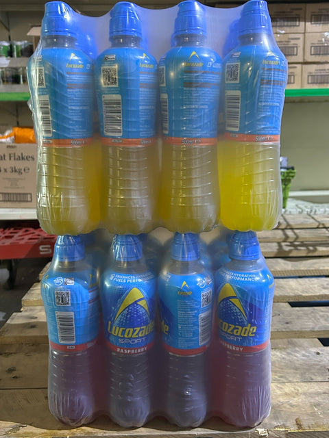 MULTIBUY - Lucozade Sport Orange 500ml x 12 pack AND Lucozade Sport Raspberry.