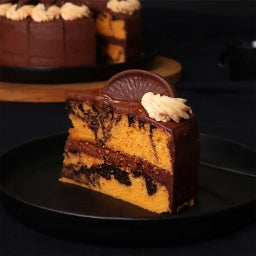 PRE ORDER -Premium Chocolate, Marmalade & Orange Marble Cake with Chocolate Orange Segments (16 pre-portioned)