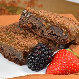 PRE ORDER - Vegan & Gluten Free Salted Caramel Brownie - 30 portions.