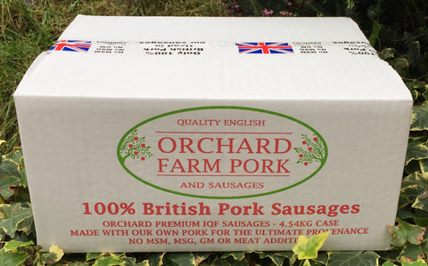 Sausages Pork 8s Orchard Farm (RED) 55% Meat Content x 4.54kg (80 Sausages)